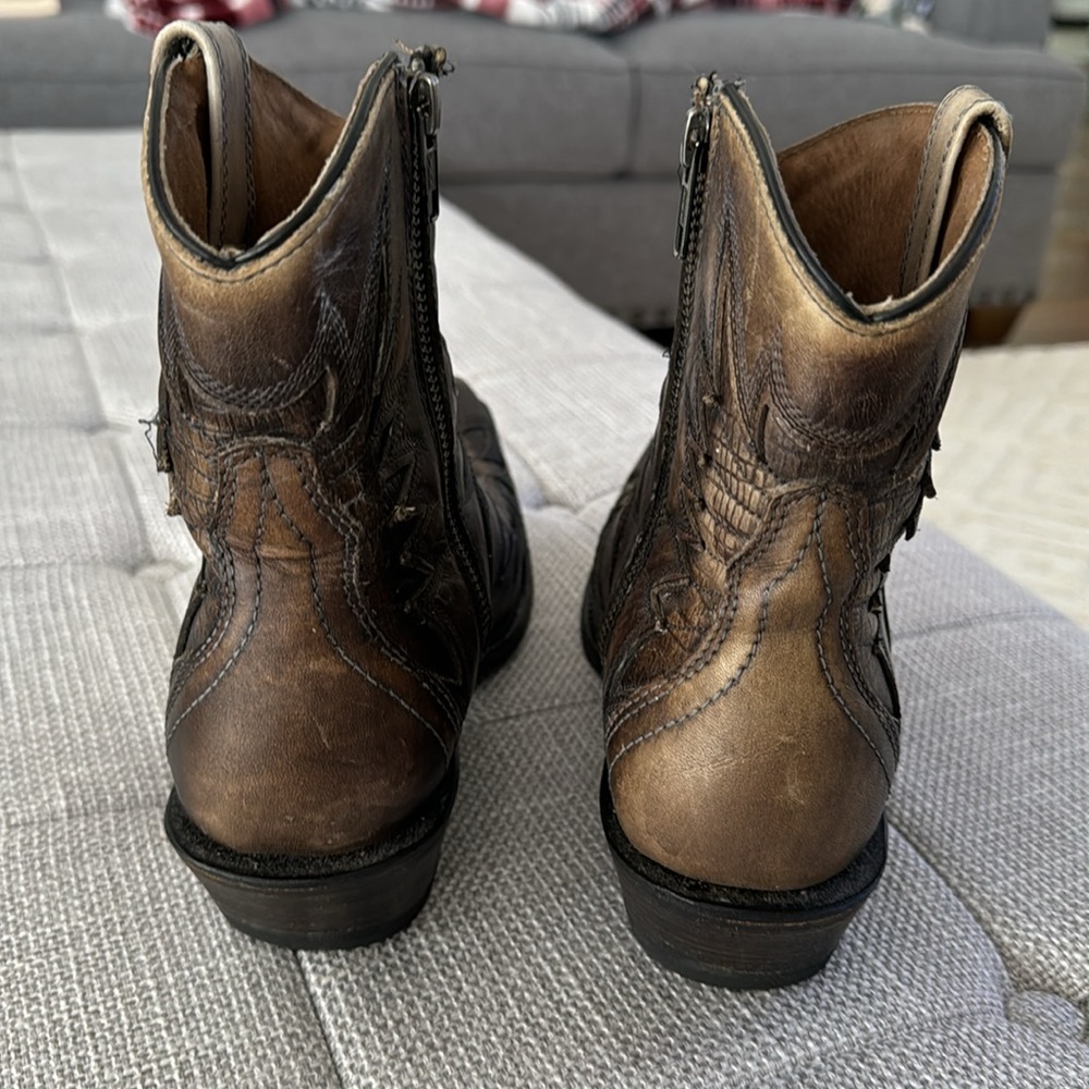 Ariat Brown Western Ankle Boots - Picture 3 of 10
